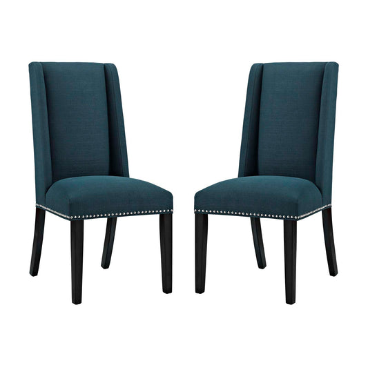 Lot de 2 chaises de salle à manger en tissu Baron
