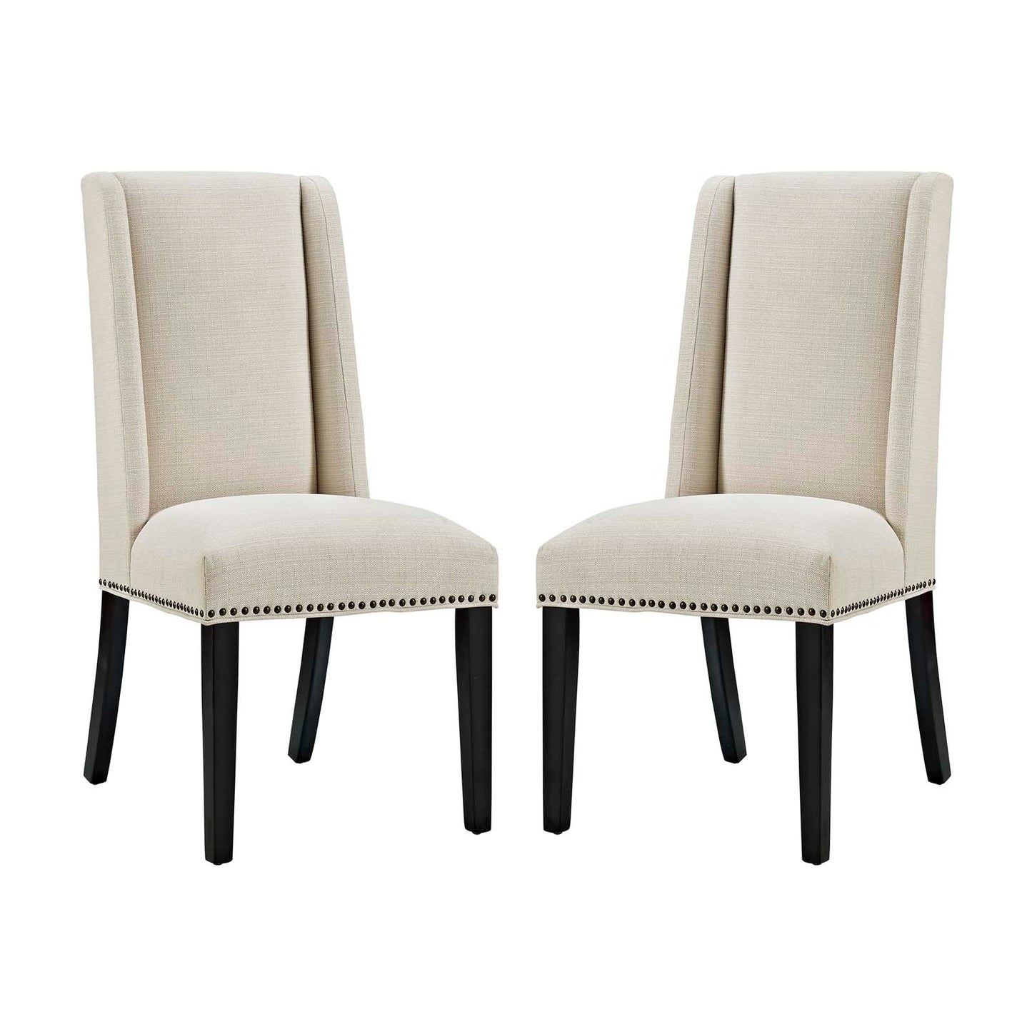 Lot de 2 chaises de salle à manger en tissu Baron