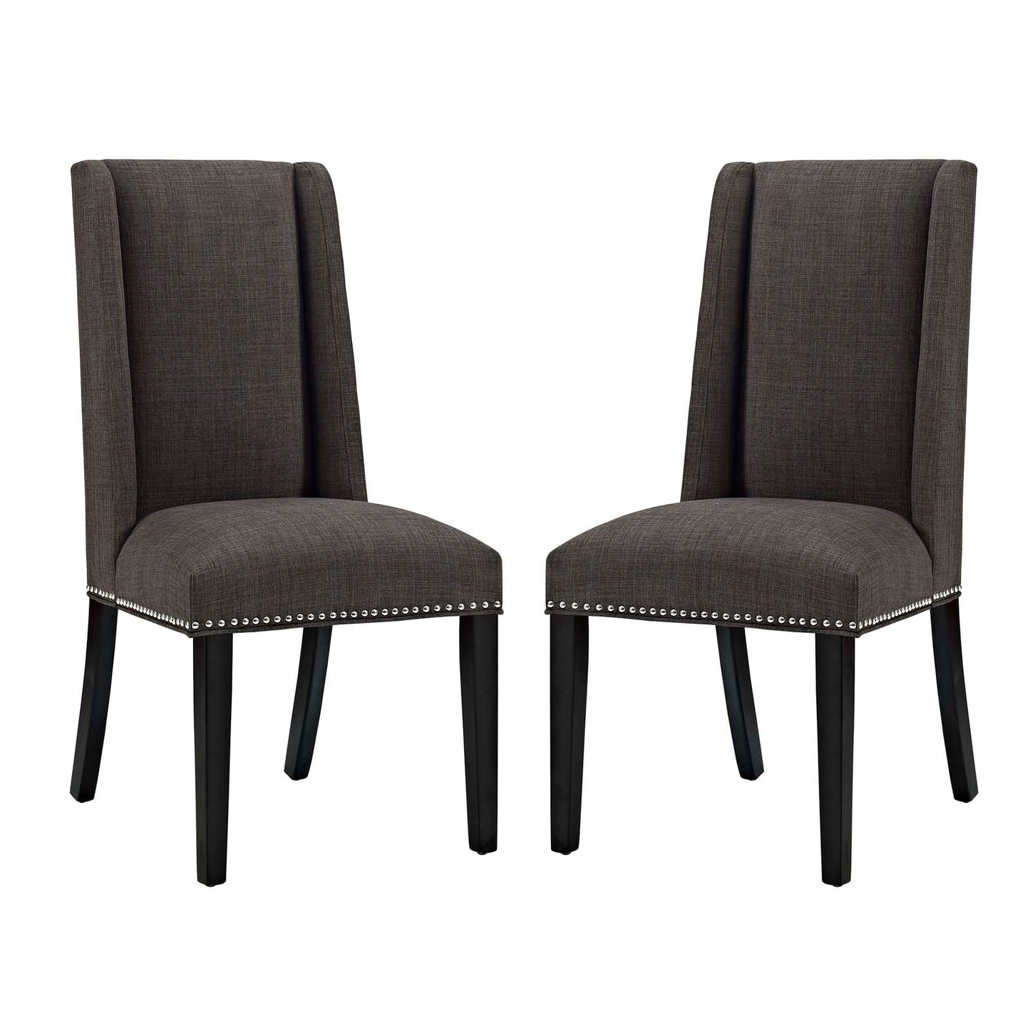Lot de 2 chaises de salle à manger en tissu Baron