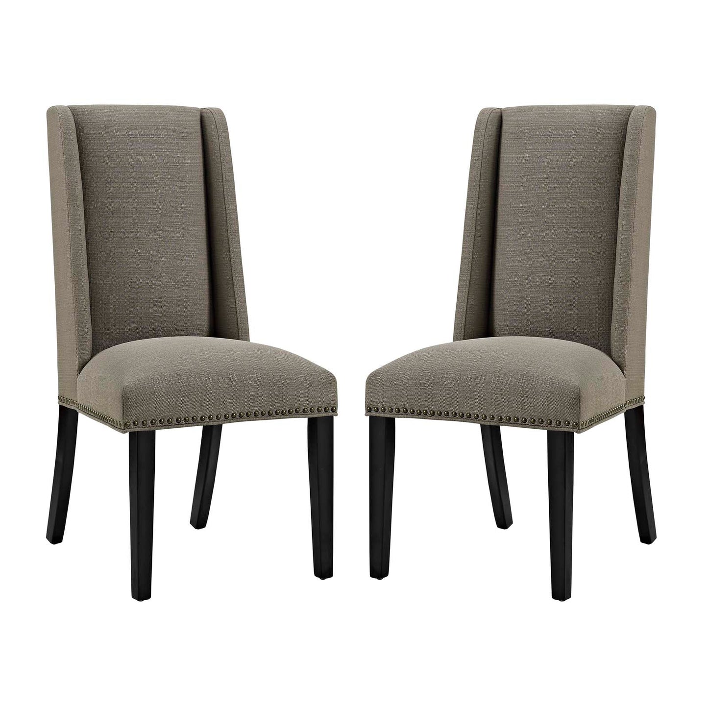 Lot de 2 chaises de salle à manger en tissu Baron