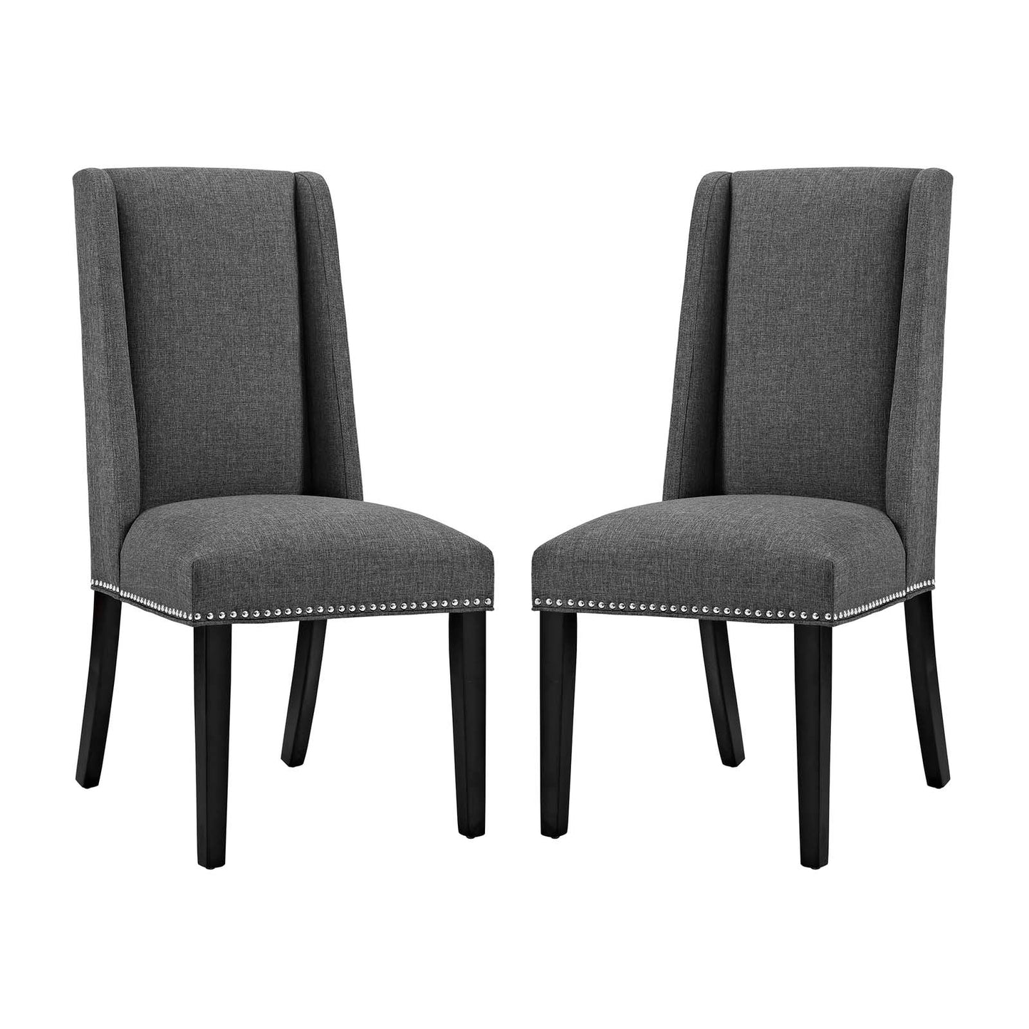 Lot de 2 chaises de salle à manger en tissu Baron