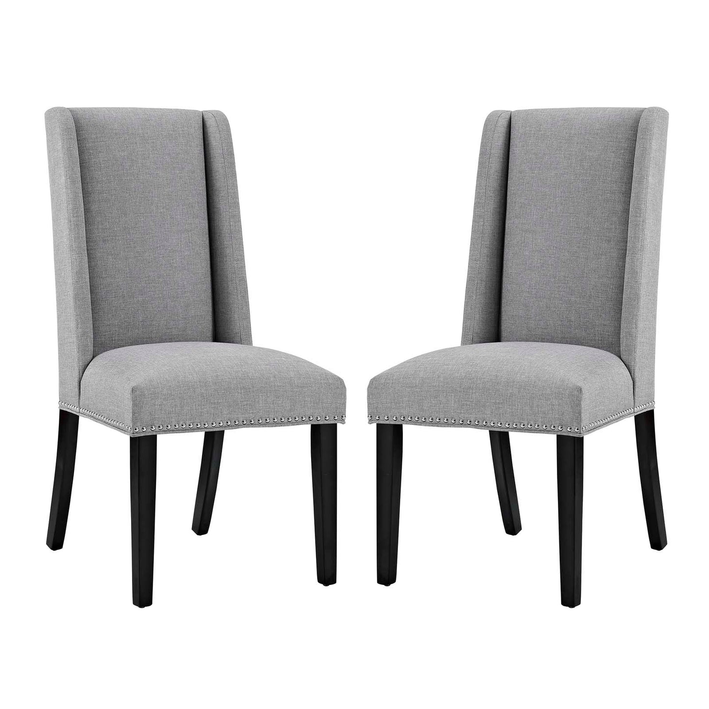 Lot de 2 chaises de salle à manger en tissu Baron