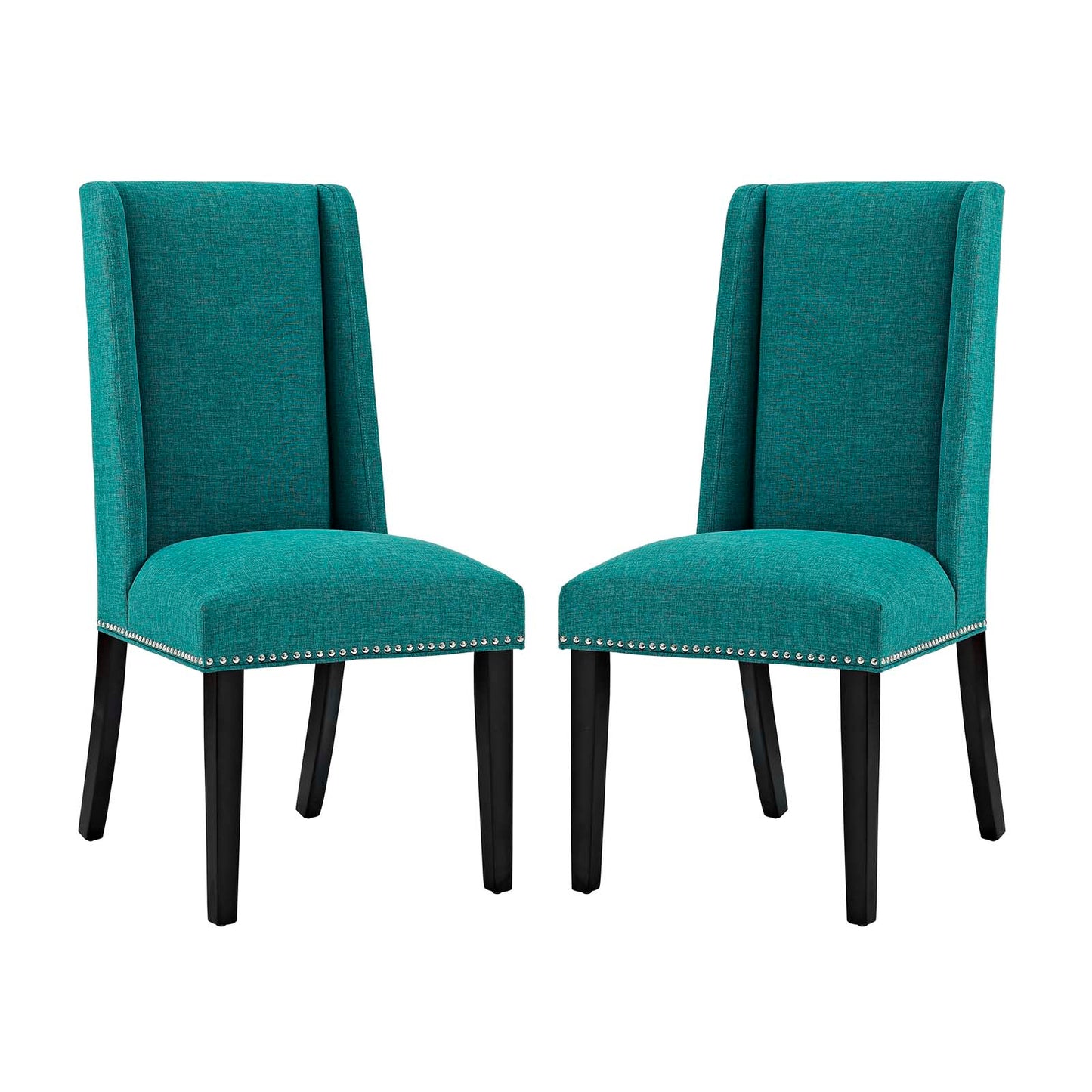 Lot de 2 chaises de salle à manger en tissu Baron
