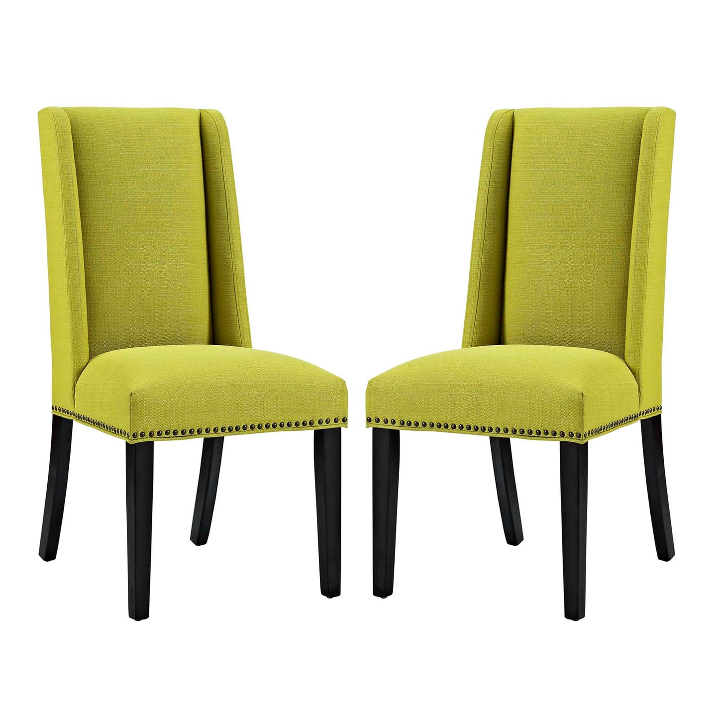 Lot de 2 chaises de salle à manger en tissu Baron