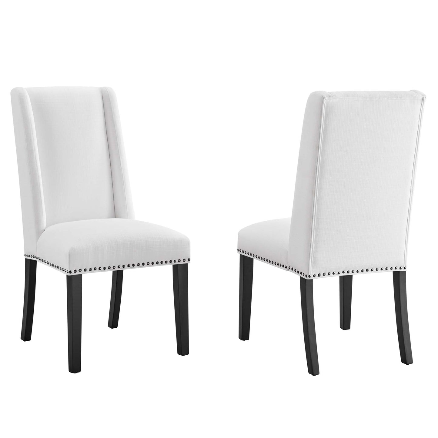Lot de 2 chaises de salle à manger en tissu Baron
