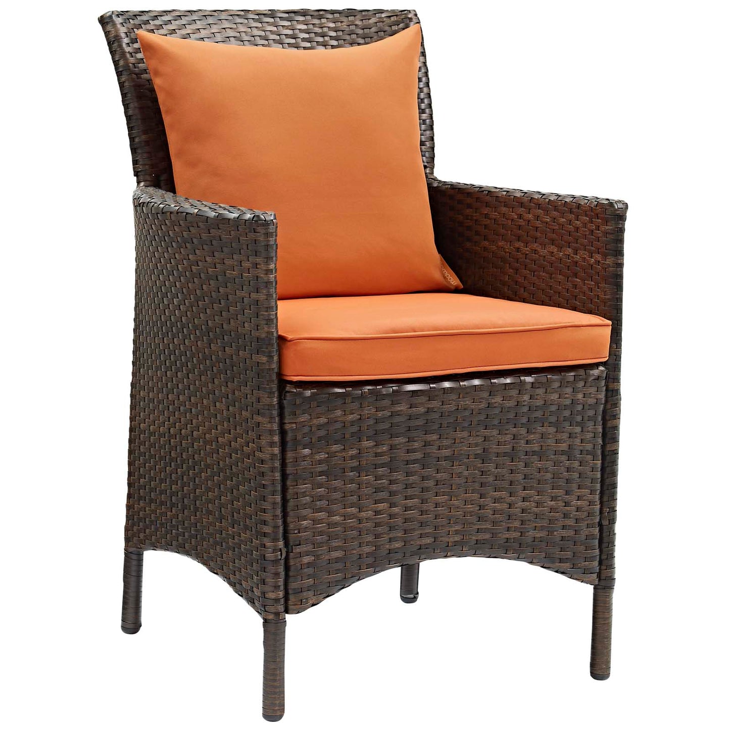 Conduit Outdoor Patio Wicker Rattan Dining Armchair