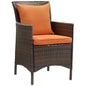 Conduit Outdoor Patio Wicker Rattan Dining Armchair