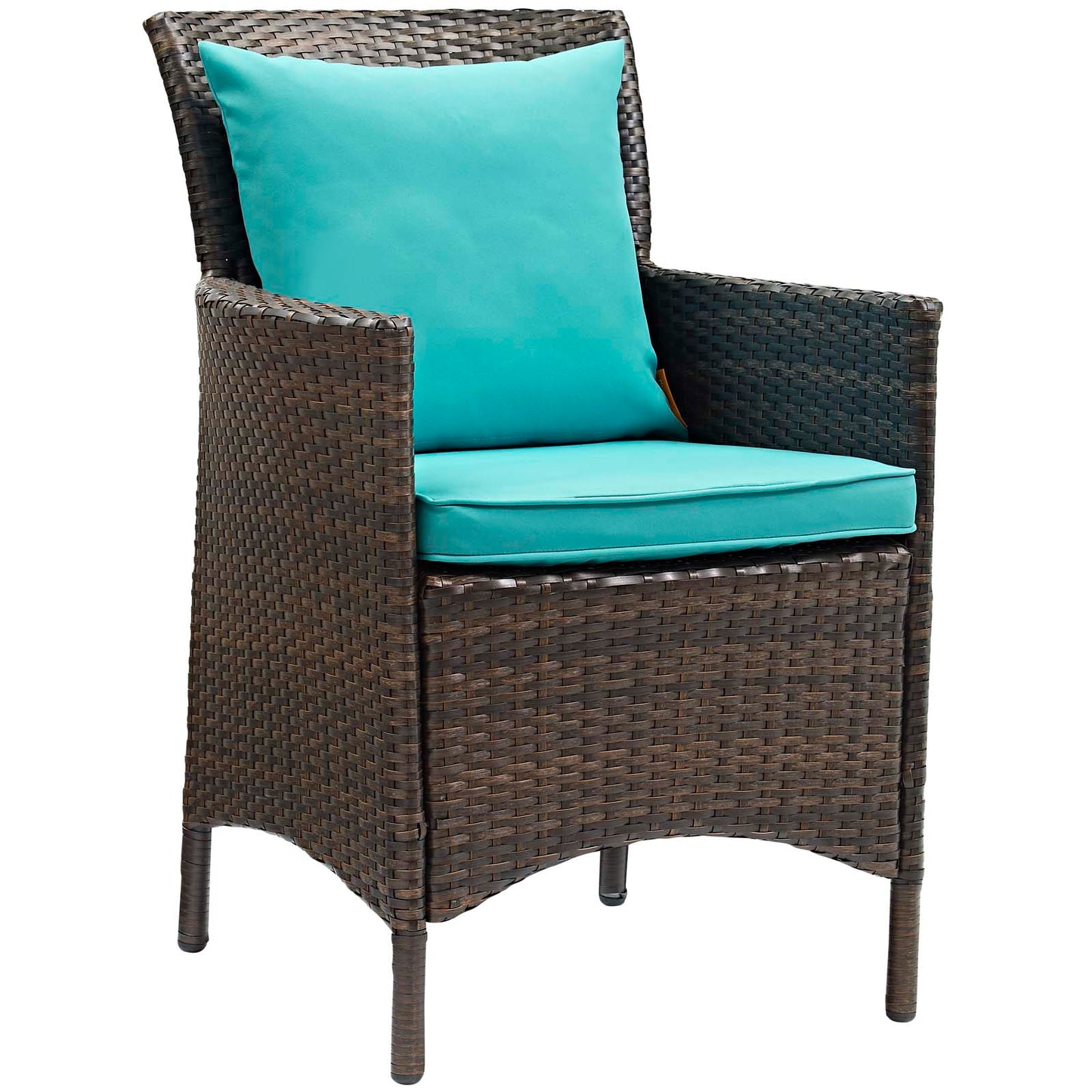 Conduit Outdoor Patio Wicker Rattan Dining Armchair