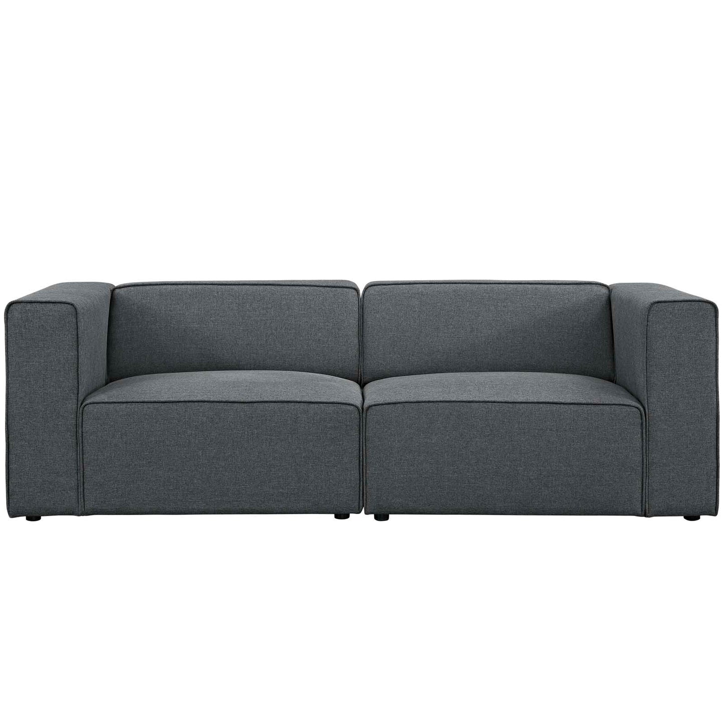 Mingle 2 Piece Upholstered Fabric Sectional Sofa Set