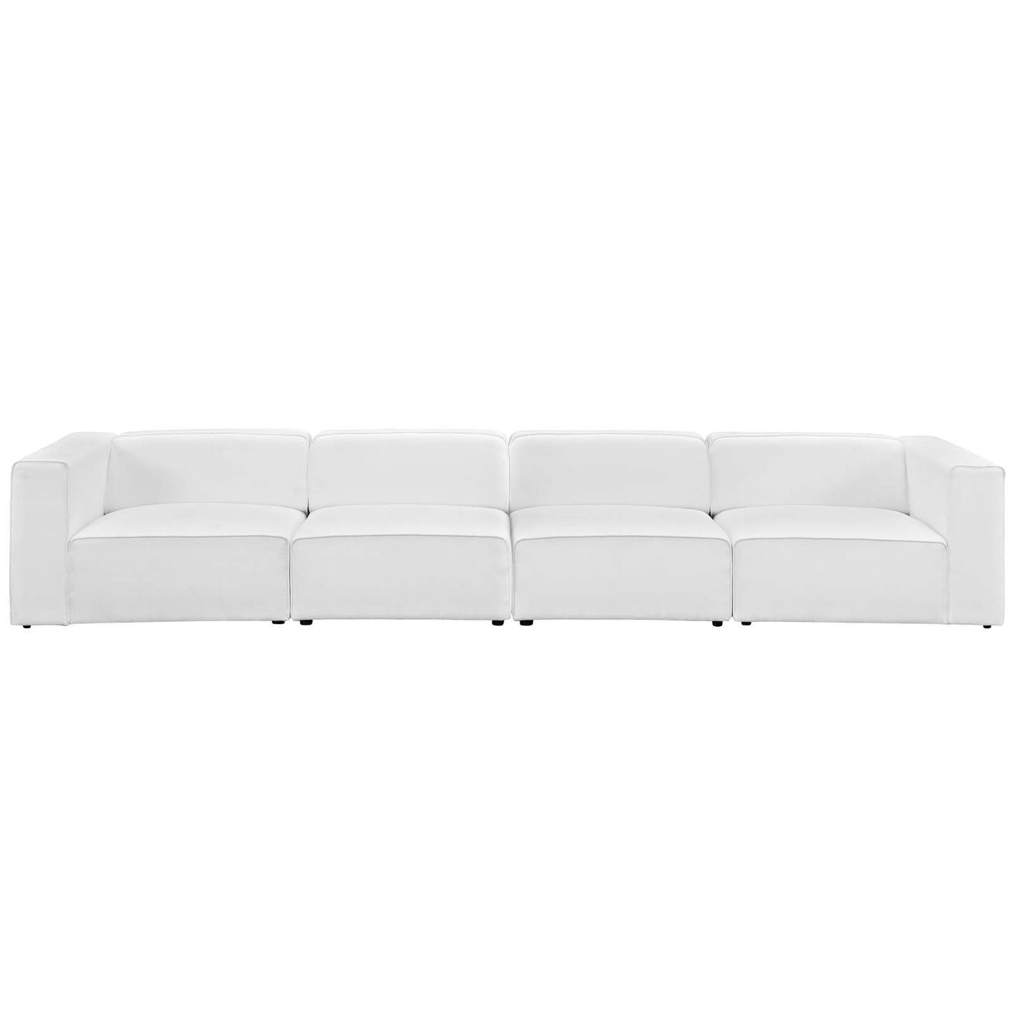 Mingle 4 Piece Upholstered Fabric Sectional Sofa Set