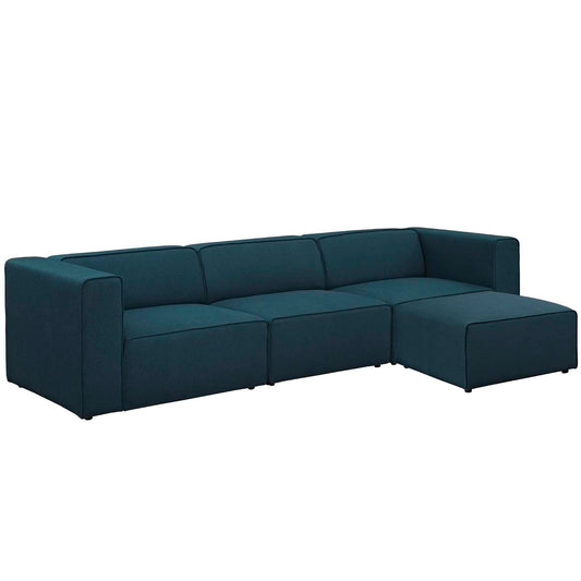 Mingle 4 Piece Upholstered Fabric Sectional Sofa Set