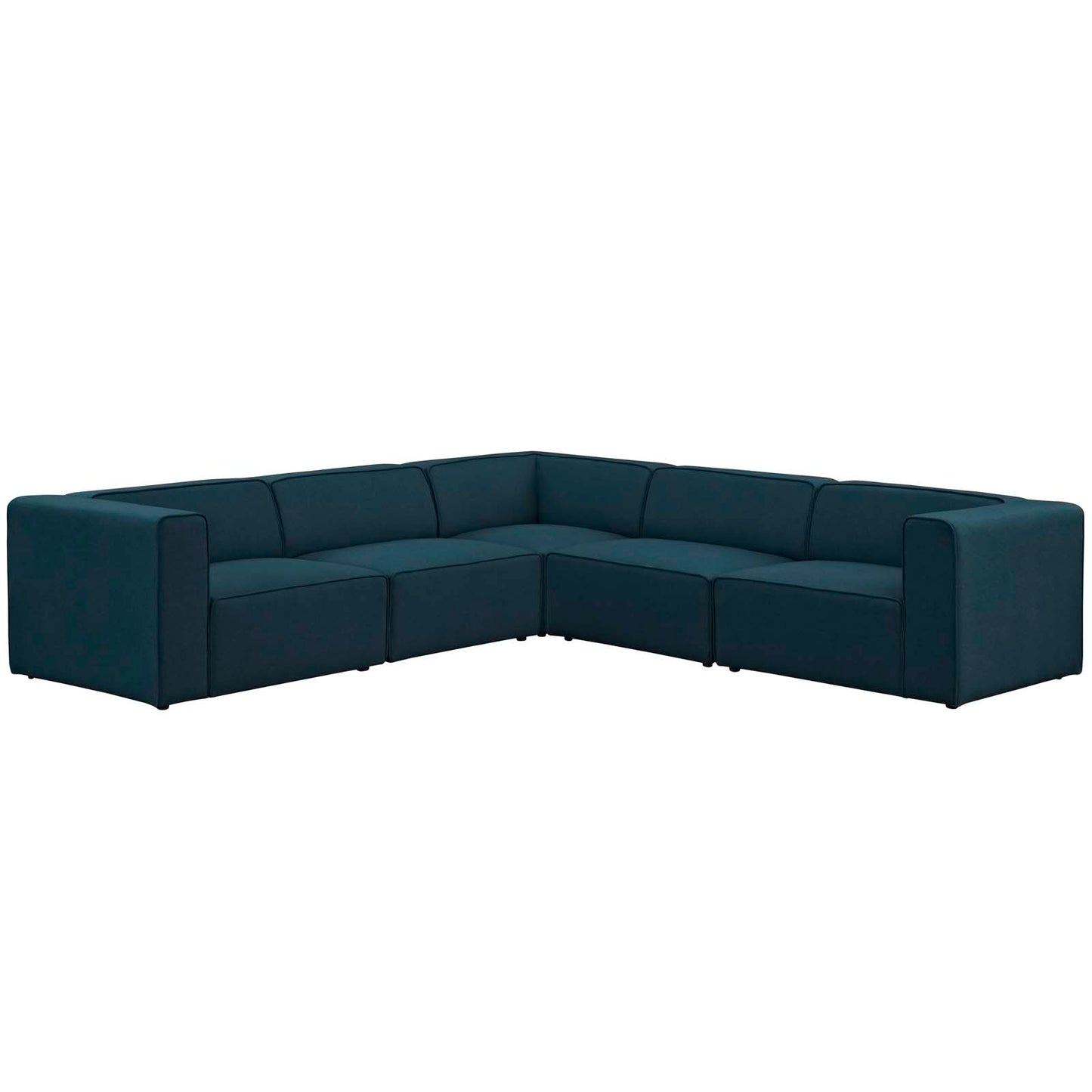 Mingle 5 Piece Upholstered Fabric Sectional Sofa Set