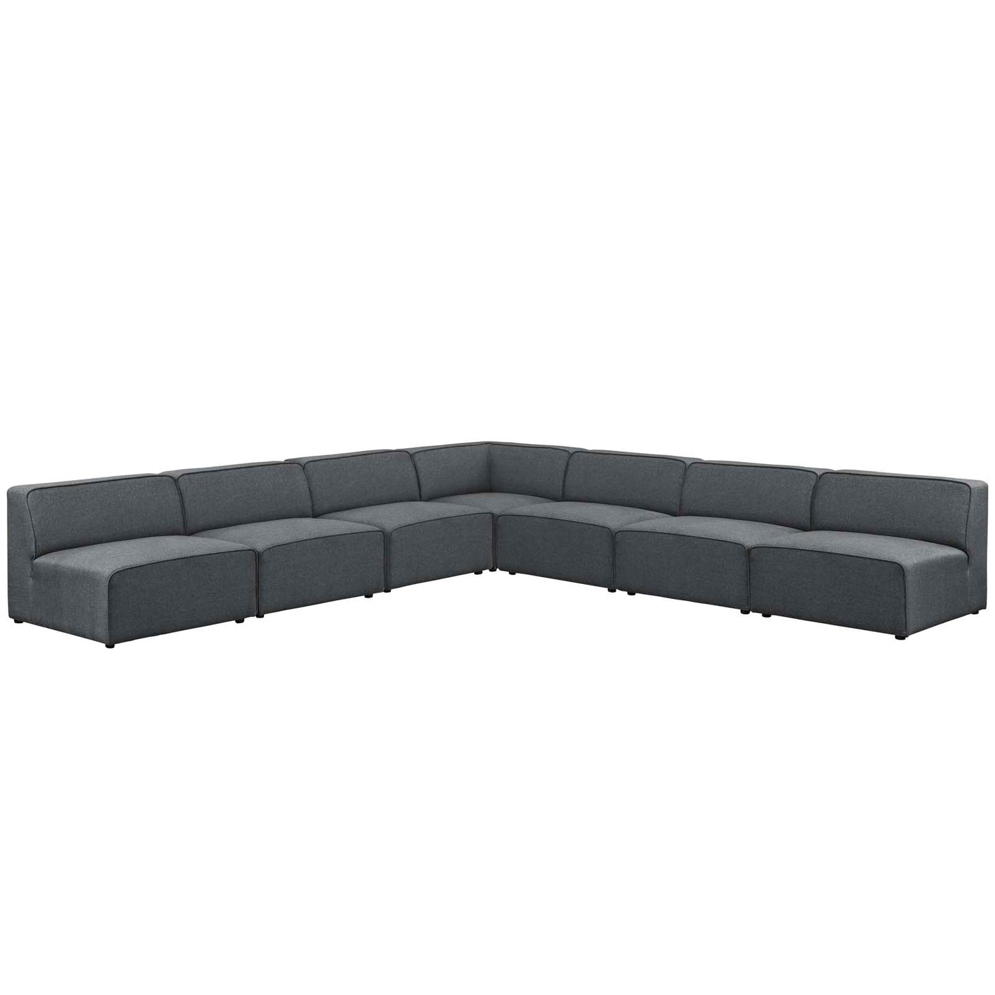 Mingle 7 Piece Upholstered Fabric Sectional Sofa Set