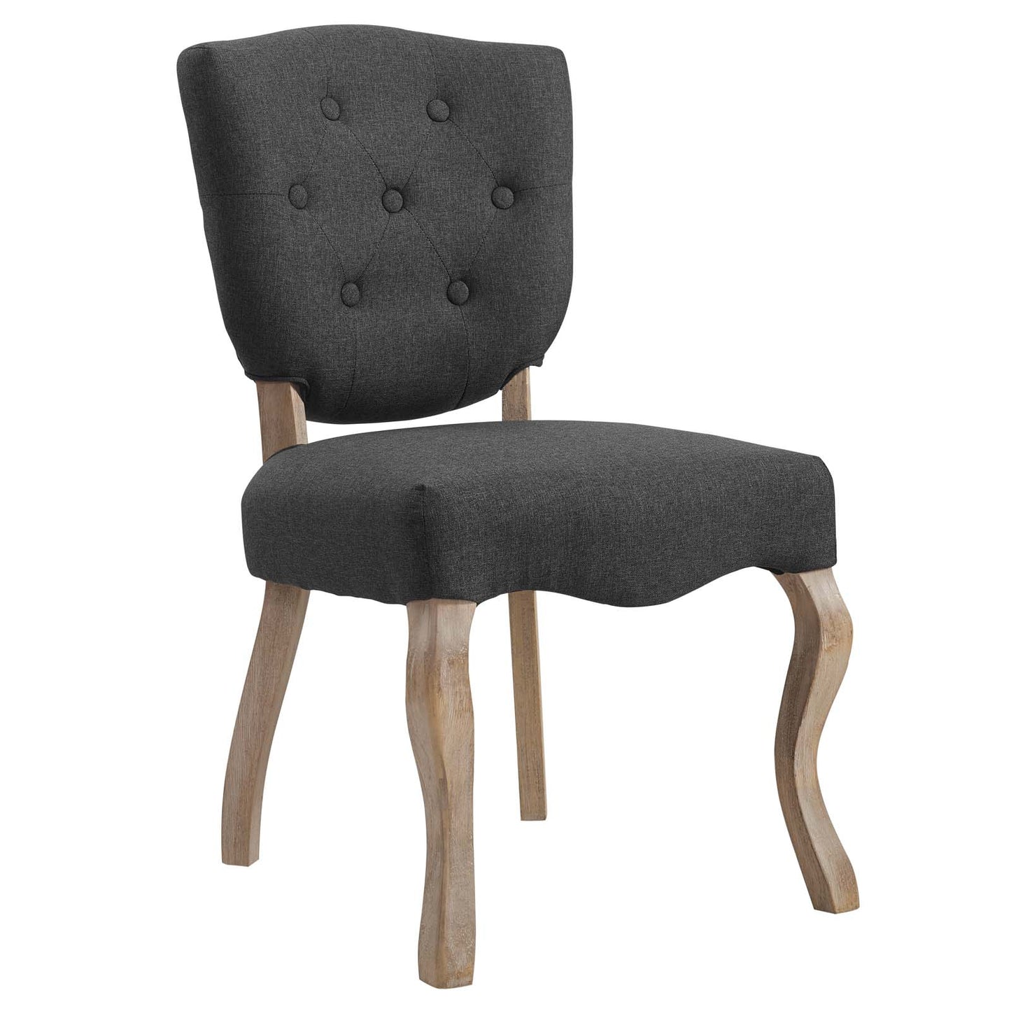 Chaise de salle à manger rembourrée vintage française Array