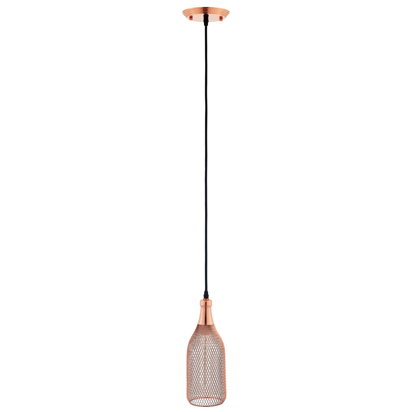 Suspension Glimmer en forme de bouteille en or rose