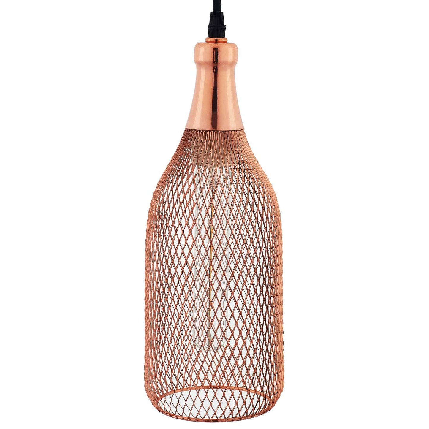 Suspension Glimmer en forme de bouteille en or rose