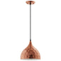 Suspension Dimple en forme de cloche, 28 cm, en or rose