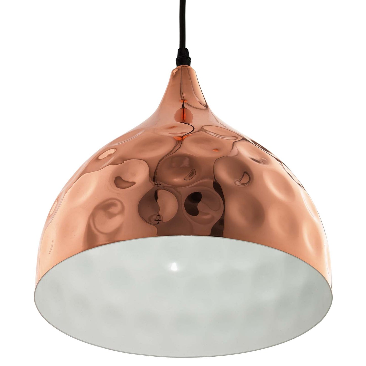 Suspension Dimple en forme de cloche, 28 cm, en or rose