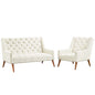 Peruse Performance Velvet Living Room Set Set of 2