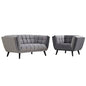 Bestow 2 Piece Performance Velvet Loveseat and Armchair Set