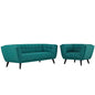 Bestow 2 Piece Upholstered Fabric Sofa and Armchair Set