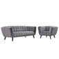 Bestow 2 Piece Performance Velvet Sofa and Armchair Set