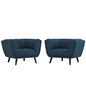 Bestow 2 Piece Upholstered Fabric Armchair Set