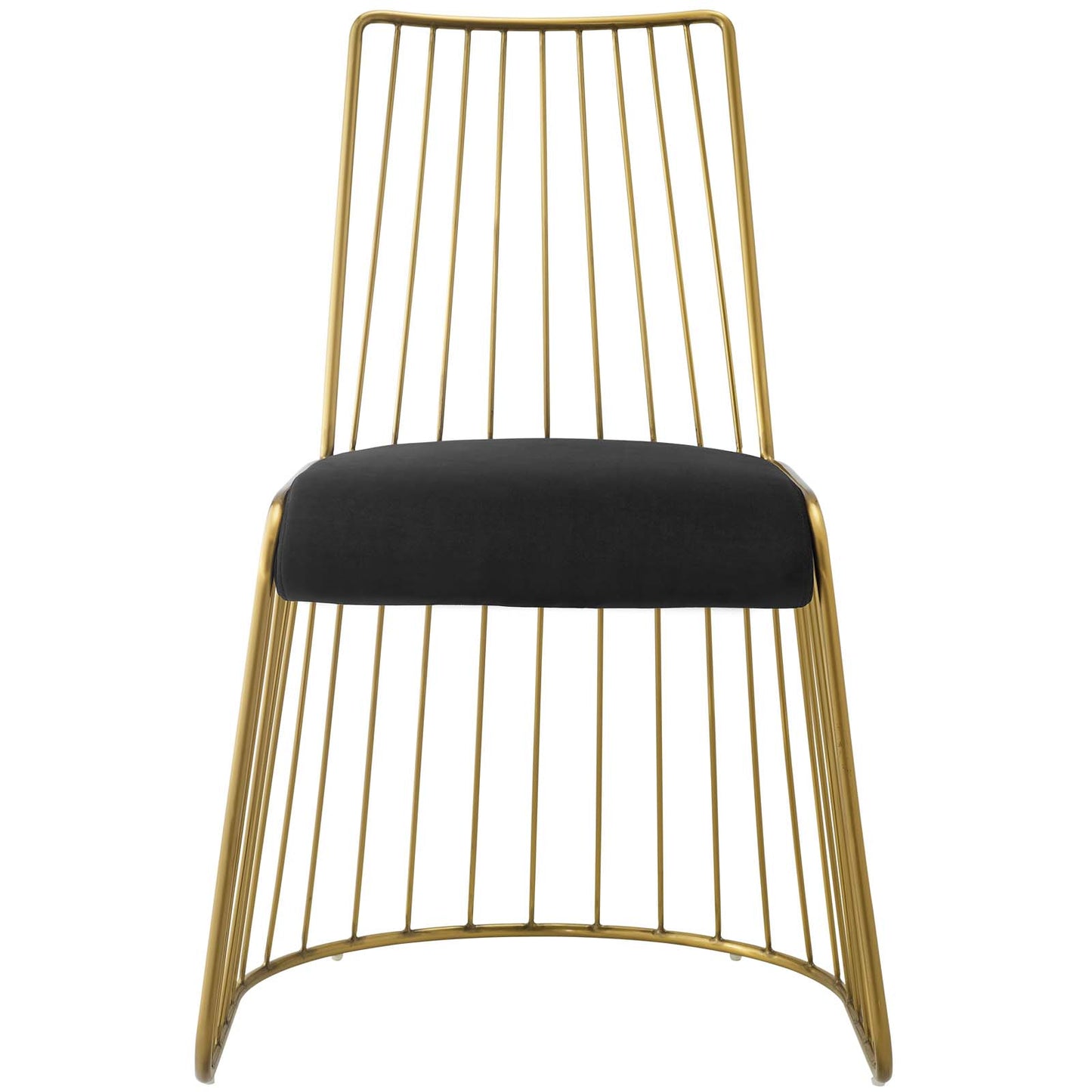 Rivulet Gold Stainless Steel Performance Velvet Dining Chair