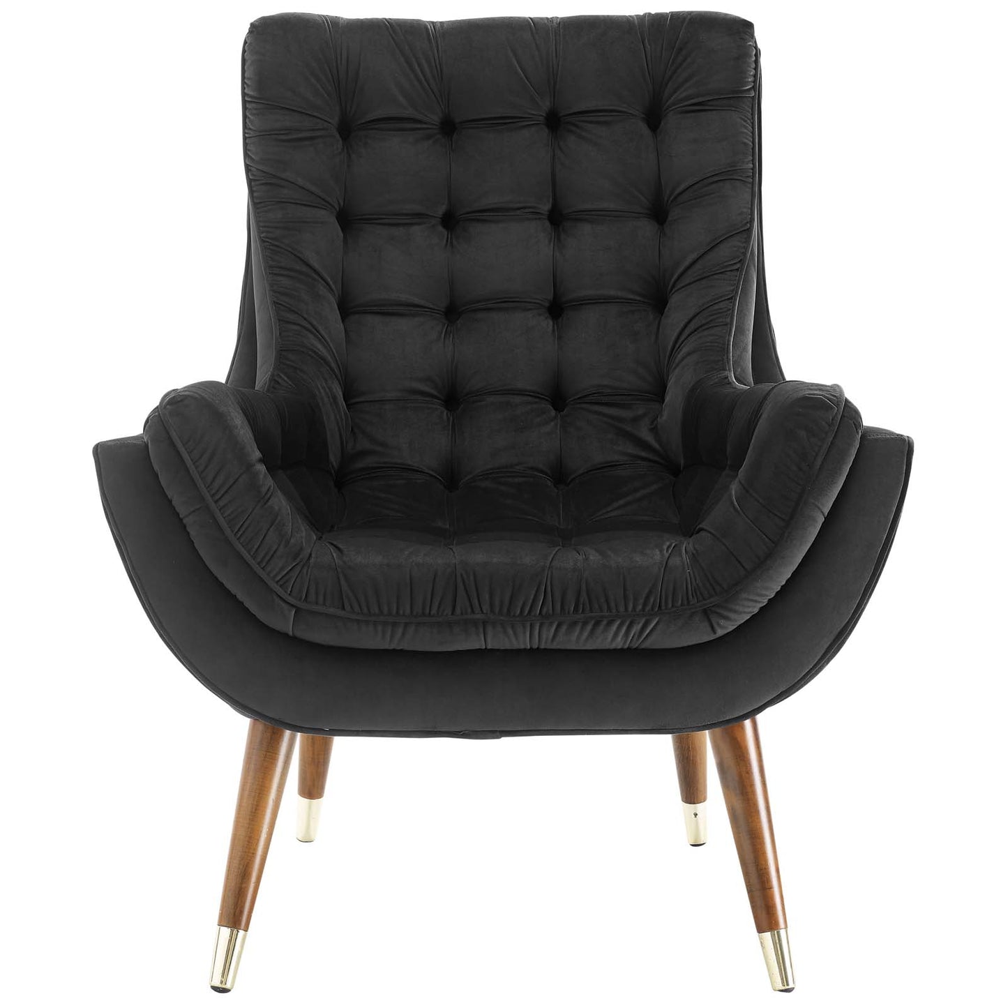 Suggest Button Tufted Performance Velvet Lounge Chair