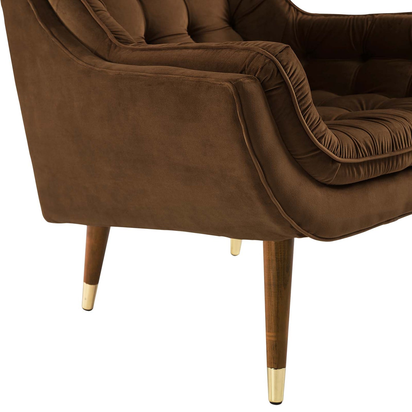 Suggest Button Tufted Performance Velvet Lounge Chair