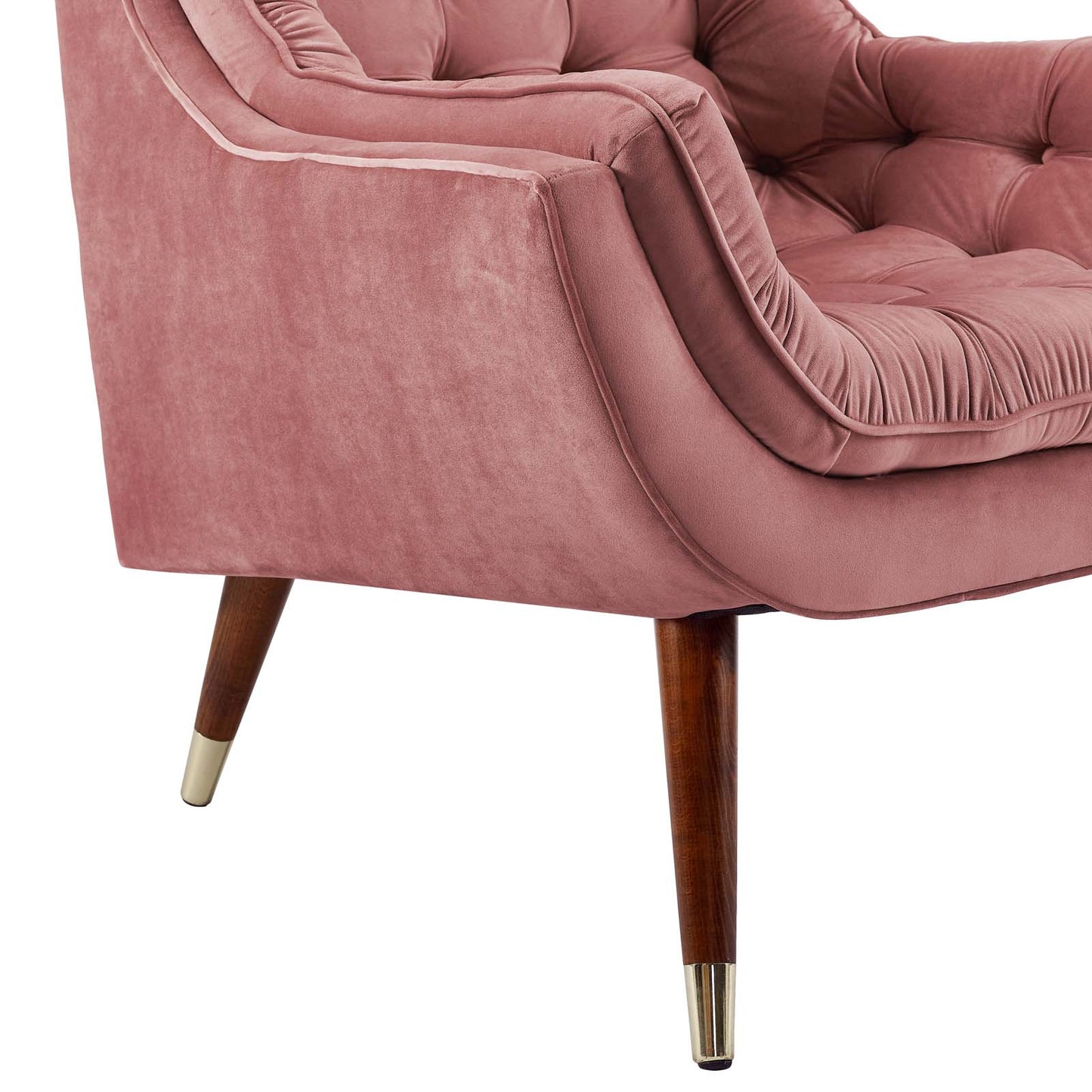 Suggest Button Tufted Performance Velvet Lounge Chair