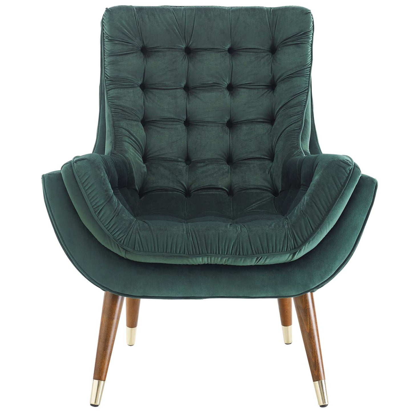 Suggest Button Tufted Performance Velvet Lounge Chair