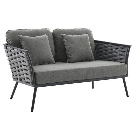 Stance Outdoor Patio Aluminum Loveseat