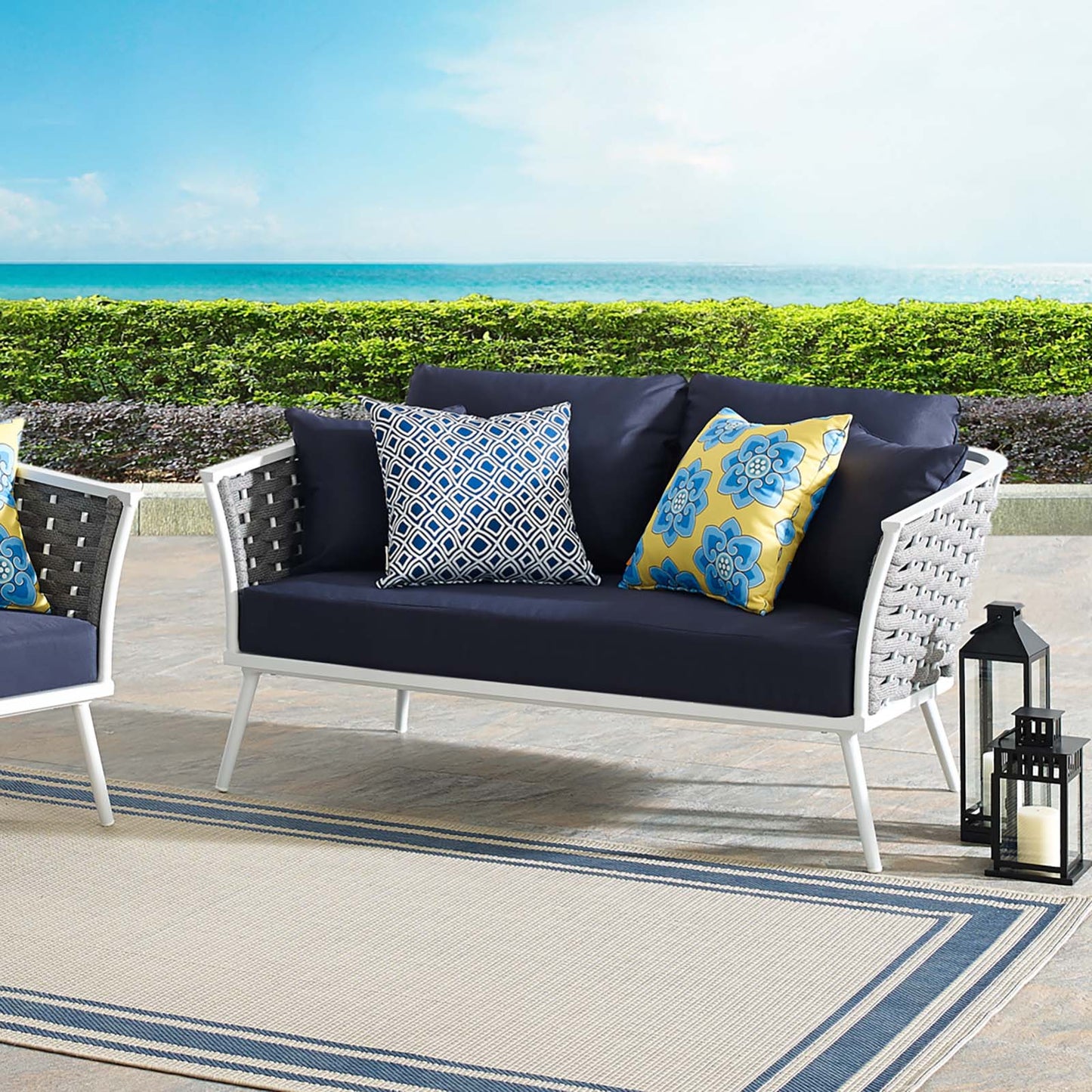 Stance Outdoor Patio Aluminum Loveseat