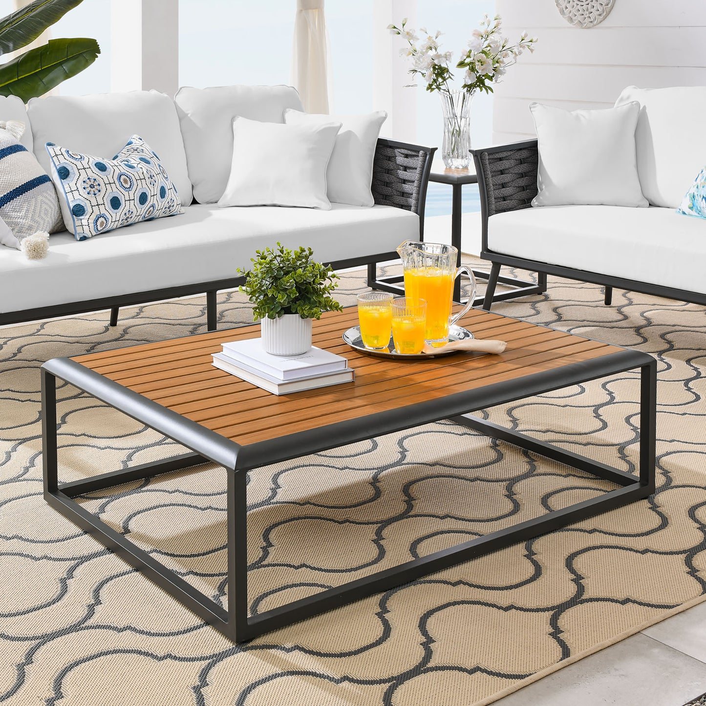 Stance Outdoor Patio Aluminum Coffee Table