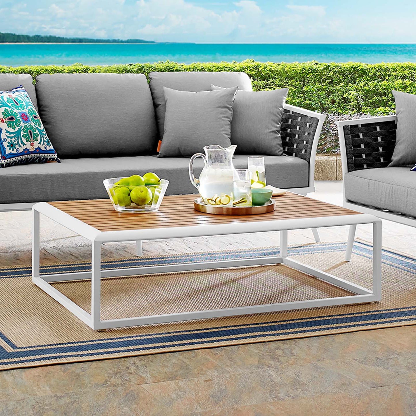 Stance Outdoor Patio Aluminum Coffee Table