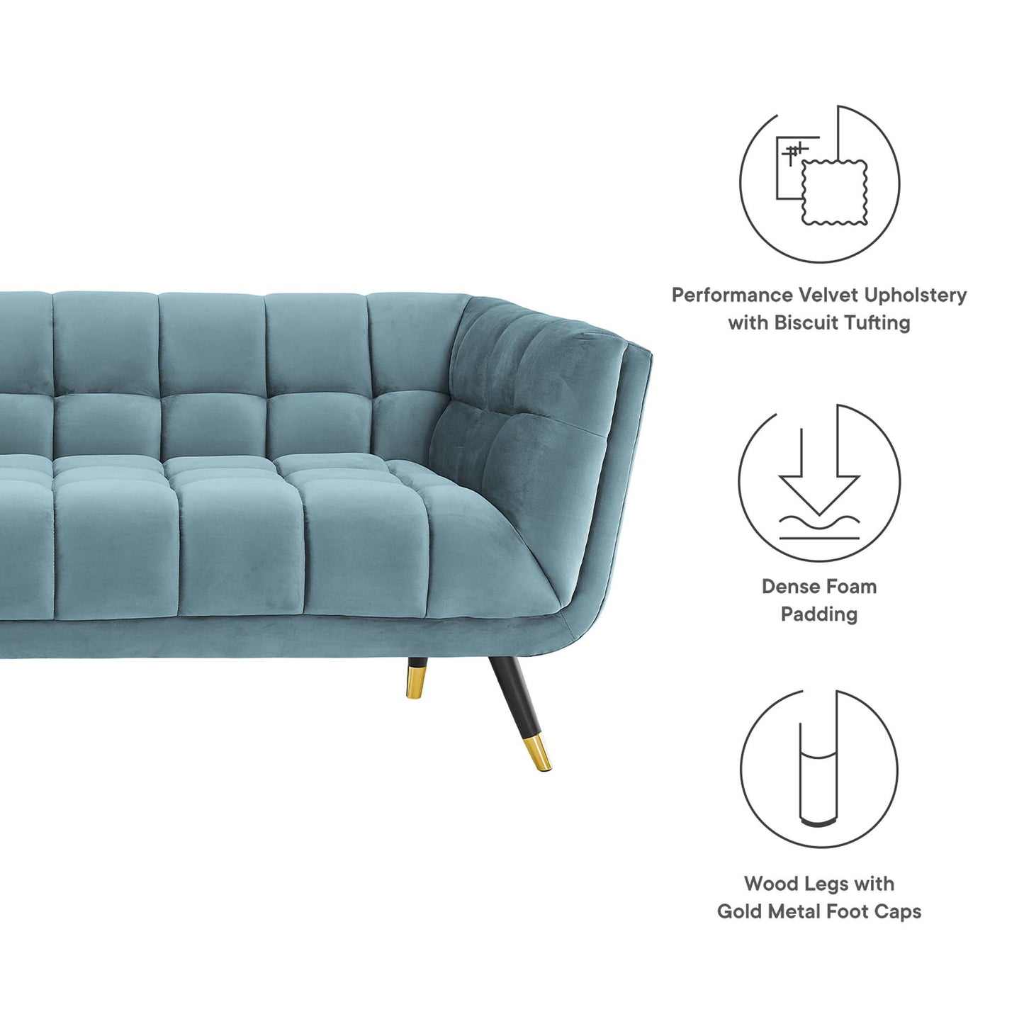 Adept Performance Velvet Sofa