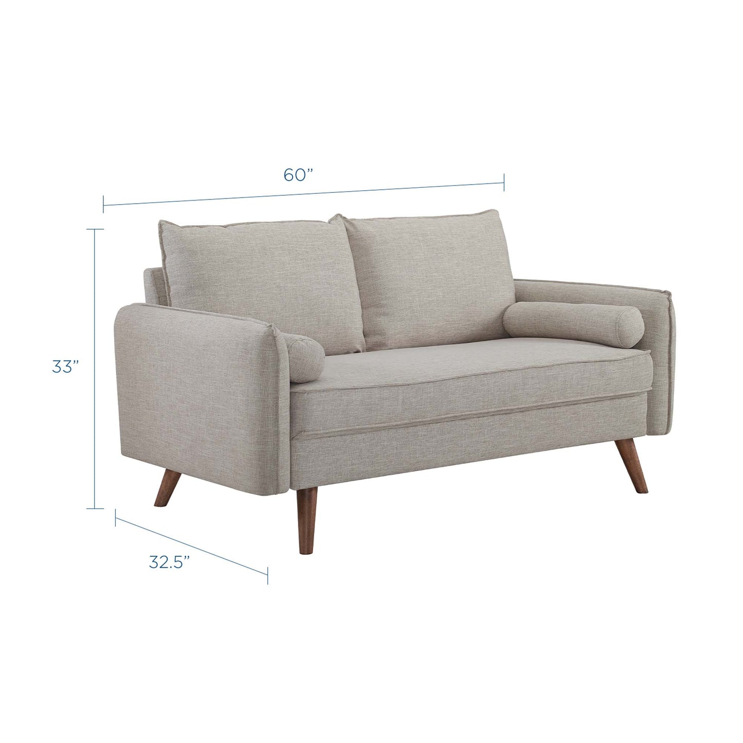 Revive Upholstered Fabric Loveseat