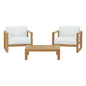 Upland 3 Piece Outdoor Patio Teak Set