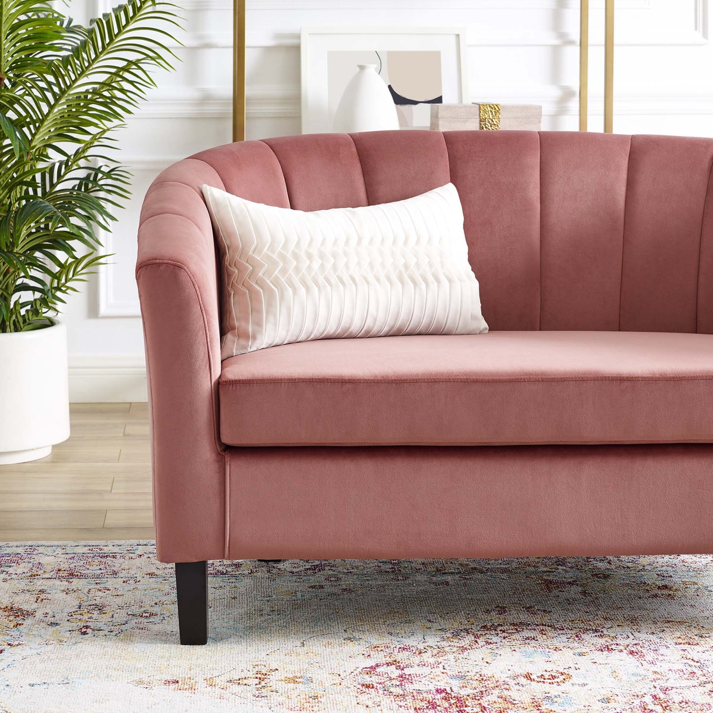 Prospect Channel Tufted Performance Velvet Loveseat