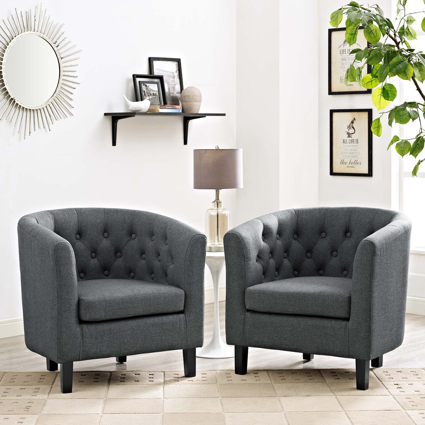 Prospect 2 Piece Upholstered Fabric Armchair Set