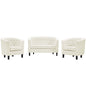 Ensemble de 3 fauteuils et causeuse en velours Performance Prospect par Modway