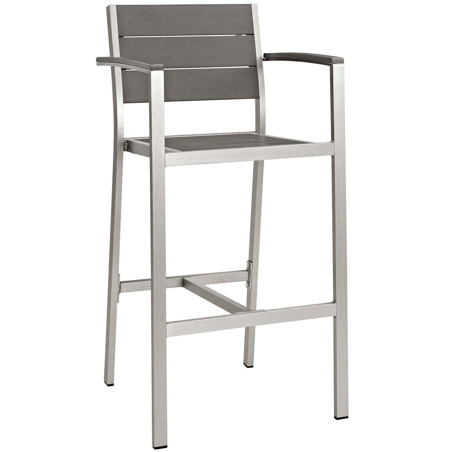 Shore Outdoor Patio Aluminum Bar Stool Set of 2