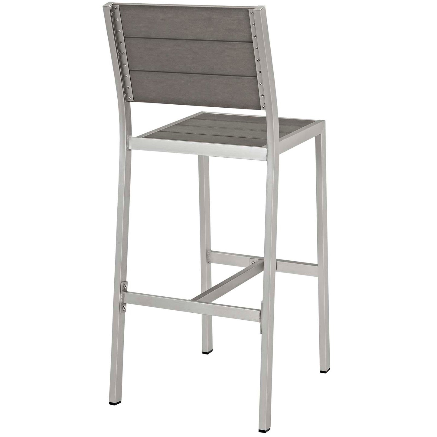 Shore Outdoor Patio Aluminum Armless Bar Stool Set of 2