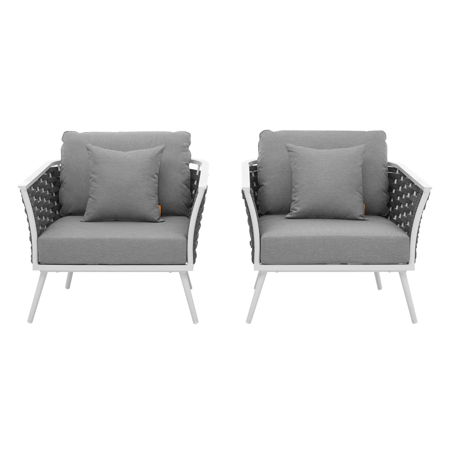 Stance Outdoor Patio Aluminum Armchair Set of 2