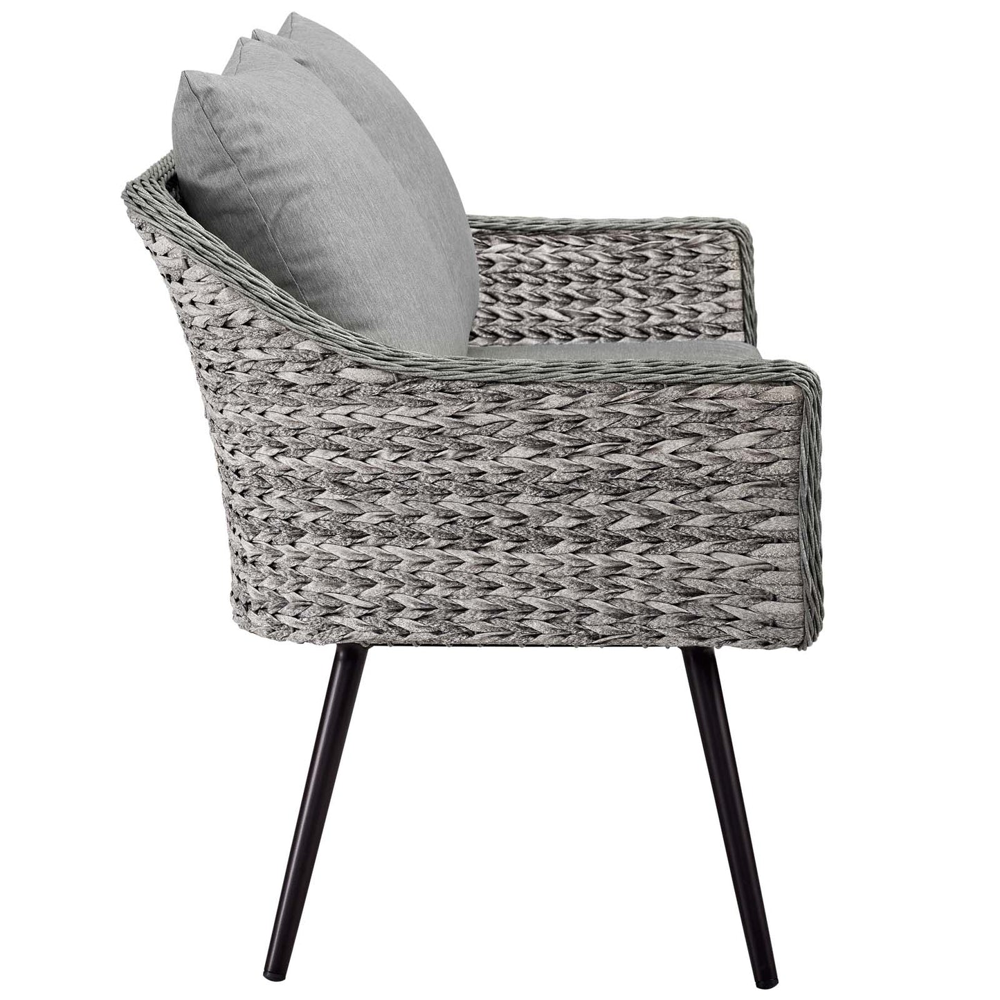 Ensemble de 2 fauteuils et causeuse en rotin pour patio extérieur Endeavor par Modway