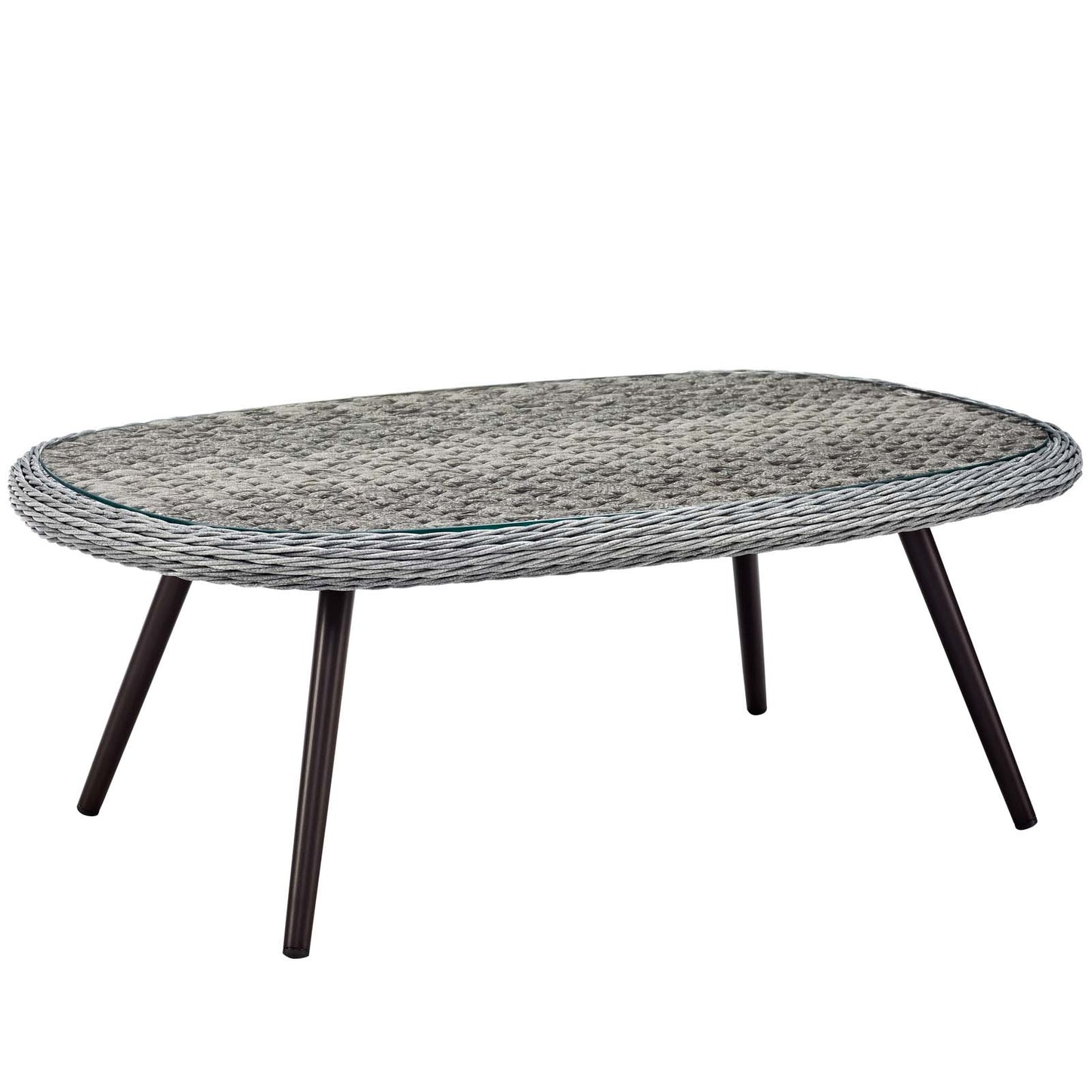 Ensemble de 5 fauteuils et table d'appoint pour patio extérieur en rotin et osier Endeavor par Modway