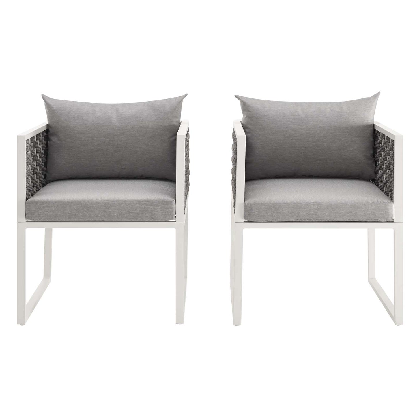 Stance Outdoor Patio Aluminum Dining Armchair Set of 2