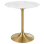 Lippa 28" Round Artificial Marble Dining Table