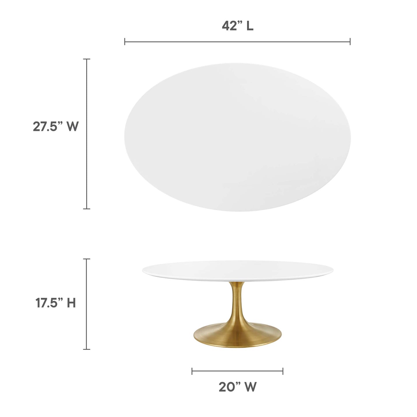 Lippa 42" Oval Coffee Table